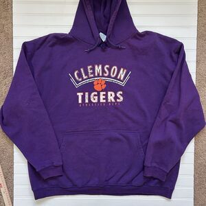Clemson University Tigers Hoodie Sweatshirt NCAA Size 2XL Purple Orange XXL